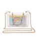 MOETYANG Clear Purse for Women,Clear Clutch Purse Crossbody, See Through Handbag Gold