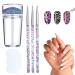 Clear Silicone Jelly Stamper Nail Art Brushes Transparent Nail Stamper Scraper for French Tip Nails Art Design Manicure Tools Salon