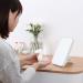 Coobbar Desk Makeup Mirror - Foldable Portable Square Mirror for Women - Elegant White Design - Buy Online on GoSupps.com
