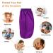 Kenllas Long Satin Sleep Bonnet - Extra Large Night Cap for Women with Long Curly Dreadlock Braid Hair - Black & Purple - Buy Online on GoSupps.com