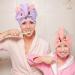Whaline 2 Pack Parent-Child Quick Dry Hair Towel Set - Cute Mouse Design - Super Absorbent Cotton Hair Turban Wraps - Perfect for Women & Kids with Curly, Long, or Thick Hair - Purple Pink - Buy Online on GoSupps.com