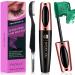 4D Silk Fiber Lash Mascara Green Color with Eyelash Comb Set, Colored Mascara Makeup for Eyelashes Waterproof Long Lasting, Thickening and Lengthening, All Day Exquisitely