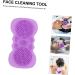 Collbath Silicone Shampoo Brush - Scalp Massage Brush for Easy Hair Wash - 11.5x6cm Purple - Best Bath Washers for Ultimate Scalp Care - Buy Online on GoSupps.com