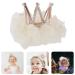 Uonlytech Strass Crown Hair Clip - Princess Tiara Bobby Pins for Girls - Crystal Hair Clasp for Children - Beige - Buy Online on GoSupps.com