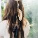 Campsis Indian Peacock Feather Headbands Boho Princess Head Chain Bule Adjust Headdress Handmade Rope Hair Accessories for Women and Girls (H) Type B