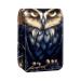 Travel Lipstick Organizer Case Lipstick Case Portable Makeup Bag With Mirror Colorful Animal Owl Plant Leaf Illustration M705u8wvzk