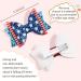 6PCS 4th of July Glitter Hair Bows Clips - Patriotic Stars and Stripes Barrette Alligator Clips Girls Accessories - Buy Online on GoSupps.com