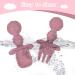 Baby Fork and Spoon Set - 6 Pcs Silicone Toddler Utensils for Self-Feeding (Beige/Pink/Red) - Ideal for Baby Led Weaning - 6 Months - Buy Online on GoSupps.com