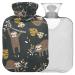 Naanle sloth palm leaves heat bottle with reference heat and cold therapy Transparent hot water bottle 1l warm steadel for bed hand feet heat pain relief
