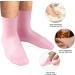 Men's Silicone Moisturizing Socks - 2 Pairs Pink/White XL Post-Pedicure Recovery Deep Hydration Foot Care for Dry & Cracked Skin - Buy Online on GoSupps.com