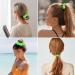2 Pack Neon Hair Gum Scrunchy - Shining Green Satin Hair Ties for Women | Glittery Silk Hair Jewelry - Buy Online on GoSupps.com