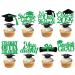 5th Grade Graduation Cupcake Toppers Green Glitter 5th Grade Graduation Party Decorations 2023 Boy Girl Kids Fifth Grade Graduation Party Decorations Supplies