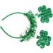 amangul Saint atrick's Day Headband Sequins Shamrock Hair Hoop Green for Head Boppers Irish arty Holiday hoto rop - Buy Online on GoSupps.com
