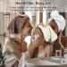 Jseng Microfiber Hair Towel Wrap for Women - Fast Drying Turbans with Cute Bowtie | 2 Packs for Curly Long Wet Hair - Cream & Brown - Buy Online on GoSupps.com