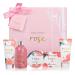 BODY & EARTH Bath Spa Women Gift Set 5 Pcs Rose Gift Sets Box for Women Pamper Gifts for Women with Soap Shower Gel Body Butter Body Lotion Gifts for Women Birthday Gifts Christmas Gifts Rose New