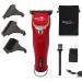 Ritter Hair & Beauty Care Omm-Cut Hair Trimmer, Beard Grooming Liner and Edger, 1.6" Blade, Li-ion Power 2-speeds, Work Corded & Cordless, 4 Hours Run Time (Red)