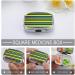 Stylish Yellow and Blue Striped Pill Box - 2 Compartment Portable Medicine Organizer for Pocket or Purse - Buy Online on GoSupps.com