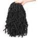 Xtrend 6 Packs 12 Inch Natural Black Nu Faux Locs Crochet Braids Hair Synthetic Pre Looped Soft Dreadslocks Braiding Hair Fashion Short Goddess Faux Locs Curly Wavy Hair Extensions 18strands/pack 1B# 12 Inch (Pack of 6) 1B# - Buy Online on GoSupps.com