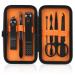 Manicure Set Men Nagelknipser Set Personal Care Nail Care Kits Travel Nail Care Set Manik n Nail Care Pedicure Kit Basic Nail Care Tool Gift For Families Colleagues Friends Small-8PC BLACK-ORANGE