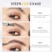 Waterproof Microblading Pencil for Eyebrows - Dark Brown Liquid Tattoo Brow Kit with Micro-Fork Tip Applicator for Smudge-proof, Natural Looking Brows - Long-lasting and Effortless Application - Buy Online on GoSupps.com