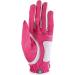 Zero Friction Ladies Compression-Fit Synthetic Golf Glove 2 Pack with Free Tee Pack - White/Pink | Universal-Fit Left Hand - Buy Online on GoSupps.com
