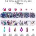 1788 Pieces Flatback Rhinestones for Crafts Nail Gems Gemstones Crystals Jewels Craft Glass Diamonds Stones Bling Bedazzler Kit with Tweezers and Picking Pen 12 Colors (Multi-color) - Buy Online on GoSupps.com