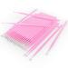 HGLOZ Microswabs for Eyelash Extensions Pack of 500 in Pink  2mm Soft Micro Applicator Brush with Microfiber Wands  Suitable for Cleaning and Applying Make-up