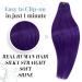Runature 50cm Purple Clip In Real Hair Extensions - 20 Inch Smooth 70g Violet Hair Clips (5pcs) - Buy Online on GoSupps.com