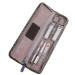 Manicure Set Nail Clippers for Fingernail and Toenail Professional Nail Cutter with Tweezers Nail File for Everyday use (Color : Grey)