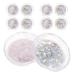 SEWACC Lot de 10 Bo tes Faux Cils en Acrylique Transparent pais D coupe Diamant e tuis de Rangement Auto-Adh sifs Compacts pour Maquillage et Voyage Contenant Pratique pour