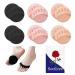 SooGree Ball of Foot Cushions for Women (6Pairs) - Honeycomb Metatarsal Pads Invisible Socks Soft Ball of Foot Pads Reusable Forefoot Pads for Women Men Prevention Pain Relief Black-complexion-pink 6 pairs