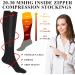 Tarpop Compression Socks for Women & Men - 4 Pairs Zippered Closed Toe 20-30 mmHg - Large/X-Large - Black - Buy Online on GoSupps.com