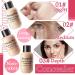 3PCS Full Coverage Foundation Set Moisturizing High Coverage Liquid Concealer Foundation Makeup Waterproof Long Lasting Creamy Liquid Foundation Matte Liquid Concealer for Women - Buy Online on GoSupps.com