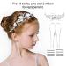 Princess Wedding Flower Crown Set with Crystal Hair Pieces for Girls - Perfect for Wedding, Communion, and Flower Girls - Buy Online on GoSupps.com