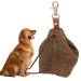 TMBMLPP treat for dogs feed bag dogs shrink pockets with clip buckle dog bag treats feed bag for pet toys delicacies for puppy training travel -brown