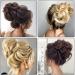AOMIG Dark Brown Messy Bun Hair Piece Updo Extensions for Women - Curly Wavy Hairpieces Scrunchies - Buy Online on GoSupps.com