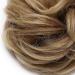 Shop Silk-Co Hair Part with Rubber Band - 35g Wavy Soft Dutt Hair Extensions for Messy Bun Updos in Golden Brown & Blonde - Buy Online on GoSupps.com