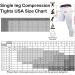 OEBLD Unisex Single Leg 3/4 Compression Tights - Black/White Basketball Leg Sleeve (Right, Short) Medium - Buy Online on GoSupps.com