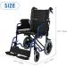 LIVINGbasics Light Weight Transport Wheelchair With Hand Brakes 17.7-Inch Wide Seat Foldable Support Weight Upto 220 Lbs - Buy Online on GoSupps.com