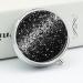 Buy Round Black White Glitter Pill Box | 3 Compartment Portable Medicine Organizer | Decorative Metal Pocket Pill Case - Buy Online on GoSupps.com