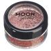 Moon Glitter Holographic Glitter Shakers 100% Cosmetic Glitter for Face Body Nails Hair and Lips - 0.17oz - Rose Gold