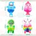 Kids Cartoon Animal Bath Loofahs Set of 4 | Cute Shower Sponges for Children | Baby Body Scrubbers - Vivid Style - Buy Online on GoSupps.com