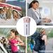 CHIVENIDO 4 in 1 Travel Dispenser Shower Bottles - 2 Pack Refillable Lotion Shampoo Gel Bottles (Pink+Gray) - Buy Online on GoSupps.com