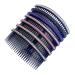 Ruihfas Fashion Women 24 Teeth Hair Comb Pin Clip Double Rows Rhinestone Hair Side Combs 4.72 Length 5-count