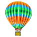 STOBAZA Iron Hot Air Balloon Outdoor Wall Hanging Home Ornament Wall Art Decors Household Child Interior 20.6x26.5x0.5cm As Shown3
