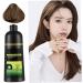 Brown Hair Dye Plant Natural 500ml Hair Dye Shampoo White Foam Non-Irritating Hair Care Brown Hair Shampoo for Women - Buy Online on GoSupps.com