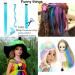 12 Pcs Colored Hair Extensions Colorful Clip in Hair Extensions 22 inch Synthetic Straight Hair Extensions for Kids Girls Women Cyan - Buy Online on GoSupps.com