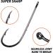 Buy 100PC Fishing Bait with Barbs & 2 Bait Holders - Durable Hard Steel Long Shaft Hooks Jig-Fishing 4/0 - International Shipping Available - Buy Online on GoSupps.com