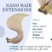 RUNATURE Blonde Ombre Nano Beads Hair Extensions 12 Inch 40g - Real Human Hair Balayage Nano Ring Extensions in A-Nano #18/22/60 - Buy Online on GoSupps.com