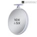 Zadro Dual-Sided 10X/5X Compact Travel Makeup Mirror - Clear Acrylic, Gray/White - Buy Online on GoSupps.com